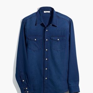 Madewell Western Shirt in Dryden Wash - Medium